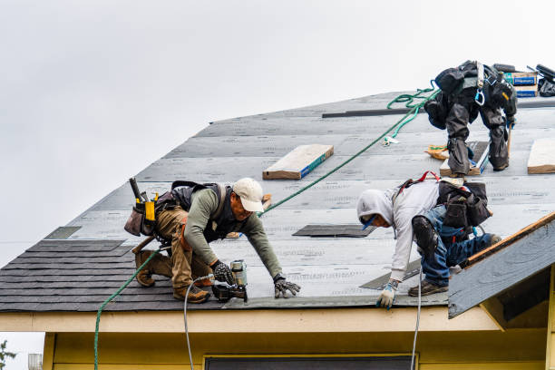 Professional Gutter Installation technician working in Buena, NJ